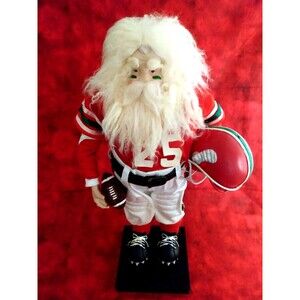 1996 Vintage Wild Hair Christmas Football Player #25 Santa Claus Figure 19” Tall